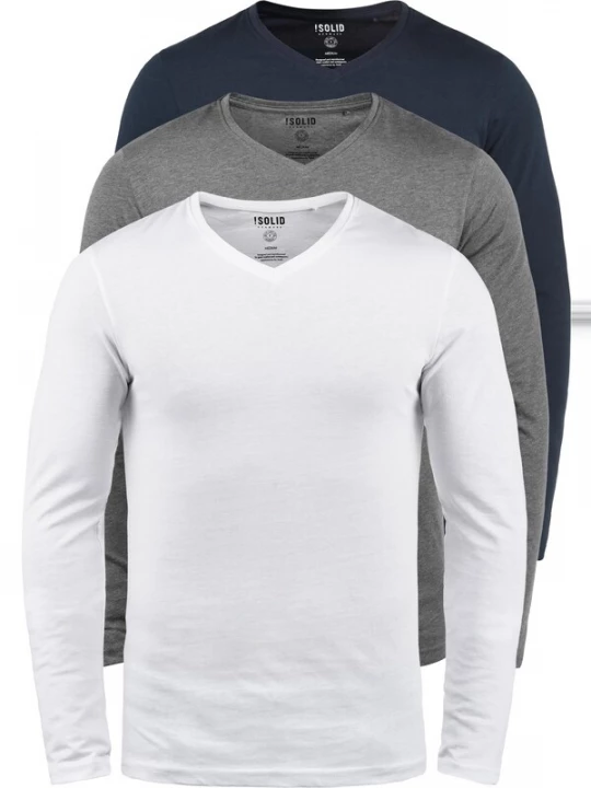 Foto van product !Solid Shirt 'BASIL' grijs / zwart / wit
