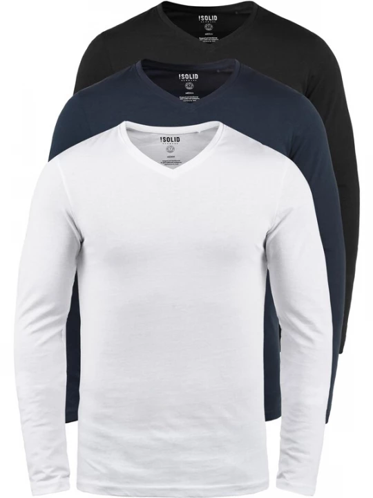 Foto van product !Solid Shirt 'BASIL' grijs / zwart / wit
