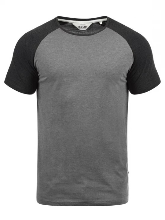 Foto van product !Solid Shirt 'Bastian' grijs / zwart