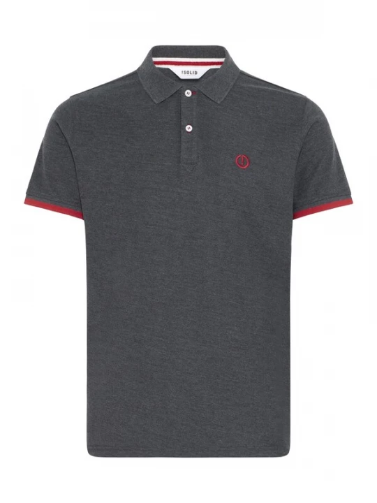 Foto van product !Solid Shirt 'Benjamin' navy / rood