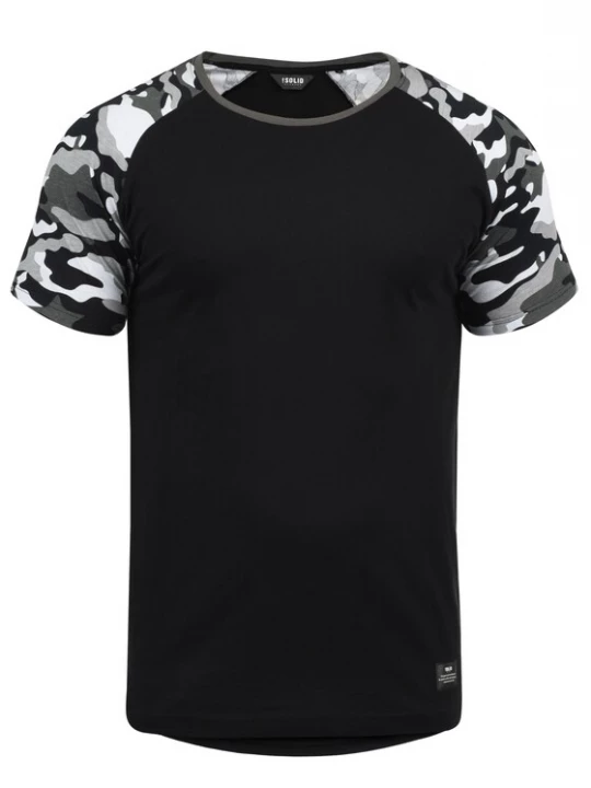 Foto van product !Solid Shirt 'Cahil' grijs / zwart / wit
