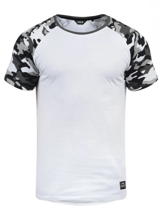 Foto van product !Solid Shirt 'Cahil' grijs / zwart / wit