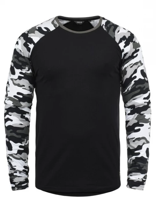 Foto van product !Solid Shirt 'Cajus' grijs / zwart / wit