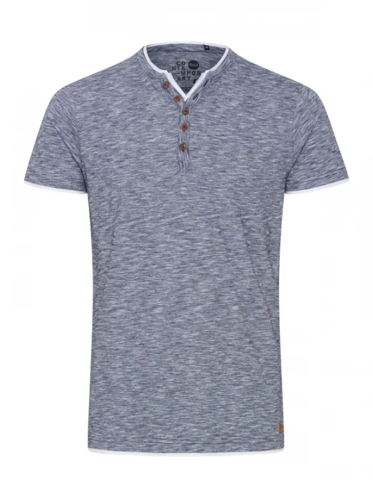 Foto van product !Solid Shirt 'Digos' blauw gemêleerd