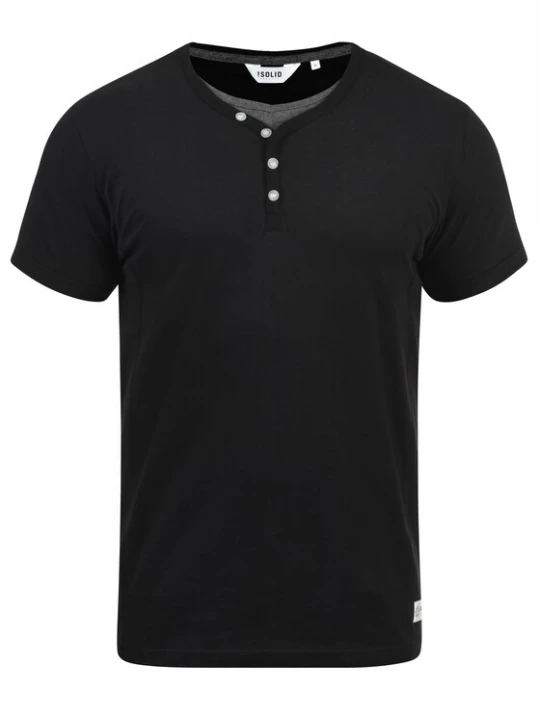 Foto van product !Solid Shirt 'DORIAN' grijs gemêleerd / zwart / wit