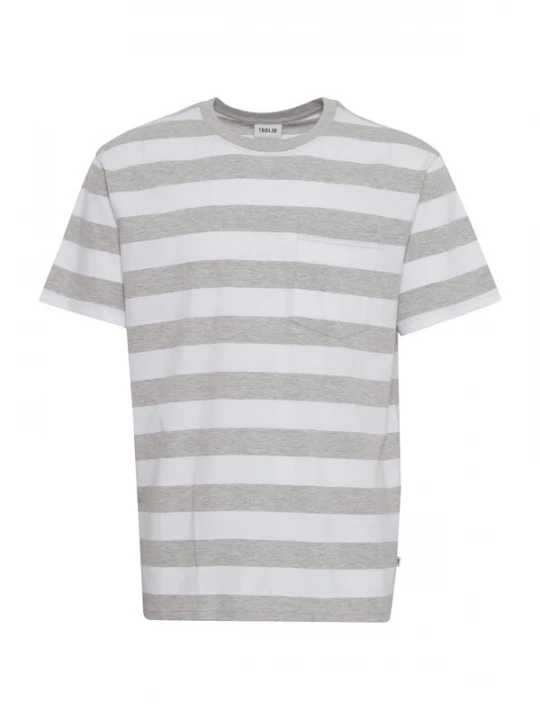 Foto van product !Solid Shirt 'Iko' grijs gemêleerd / offwhite