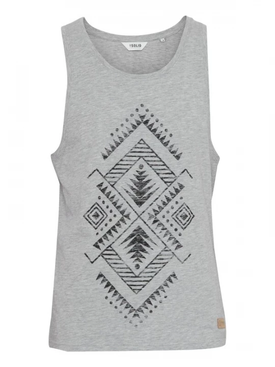Foto van product !Solid Shirt 'Isaak' grijs gemêleerd / zwart