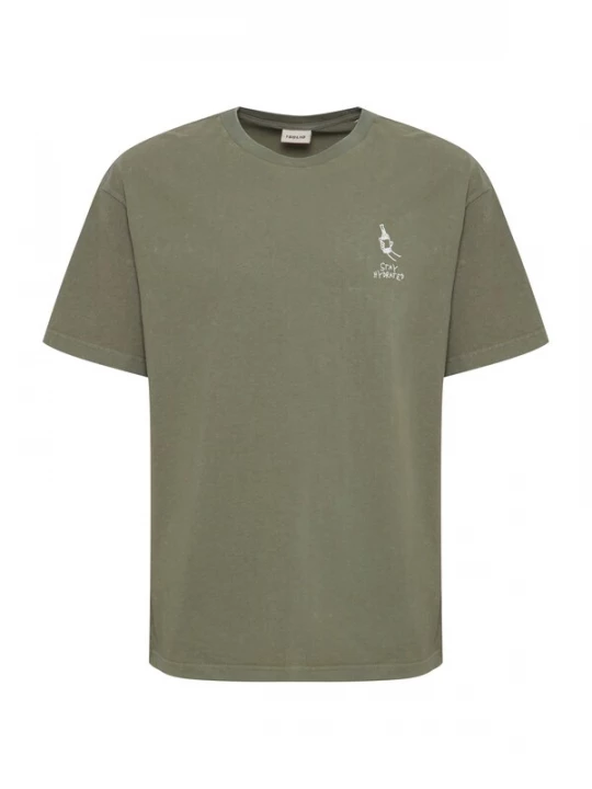 Foto van product !Solid Shirt 'Ismail' olijfgroen / wit