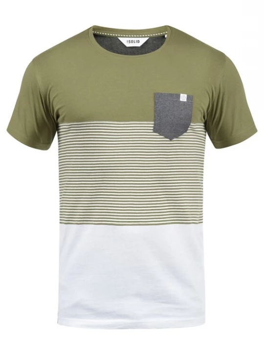 Foto van product !Solid Shirt 'Malte' grijs / groen / wit