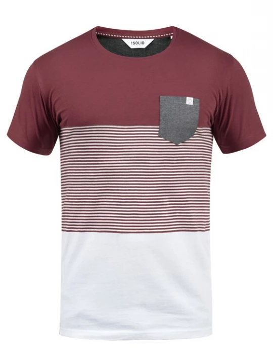 Foto van product !Solid Shirt 'Malte' grijs / rood / wit