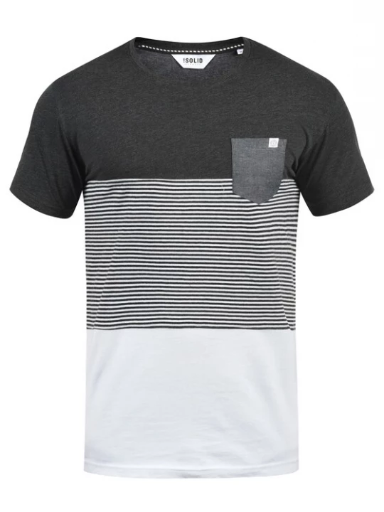 Foto van product !Solid Shirt 'Malte' grijs / wit