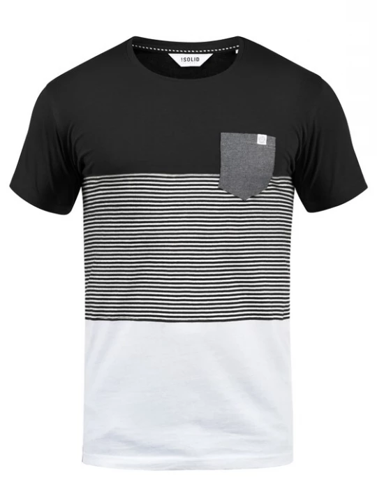 Foto van product !Solid Shirt 'Malte' grijs / zwart / wit