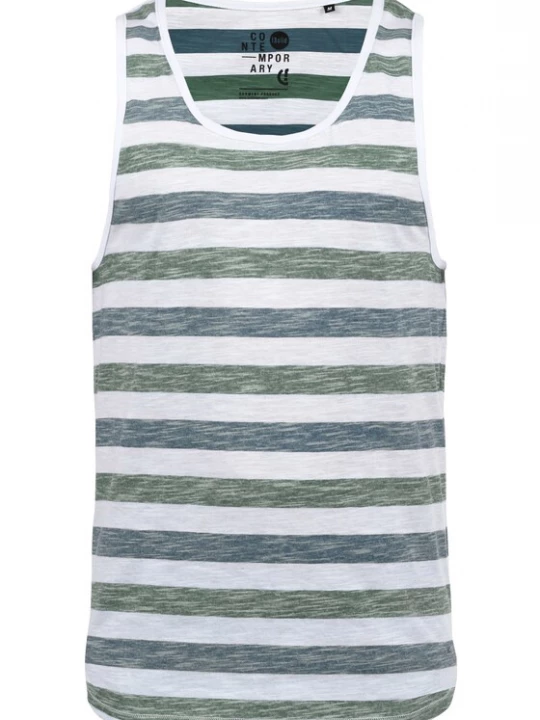 Foto van product !Solid Shirt 'Mende' blauw gemêleerd / groen gemêleerd / offwhite