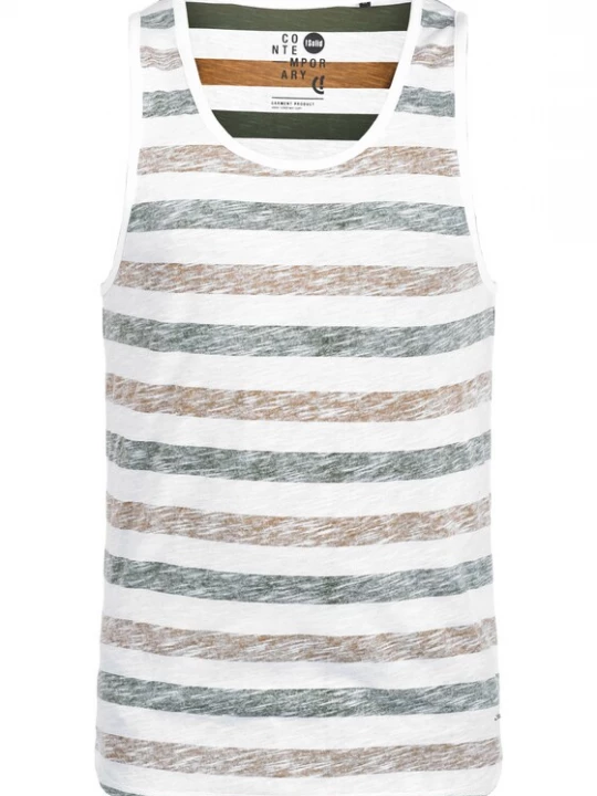 Foto van product !Solid Shirt 'Mende' bruin / grijs gemêleerd / wit