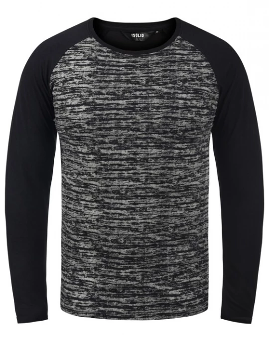 Foto van product !Solid Shirt 'Mevan' zwart gemêleerd