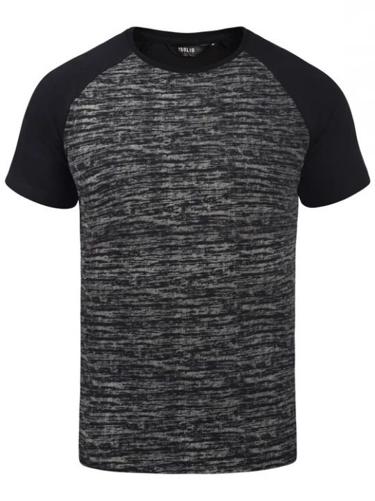 Foto van product !Solid Shirt 'Mevio' zwart gemêleerd