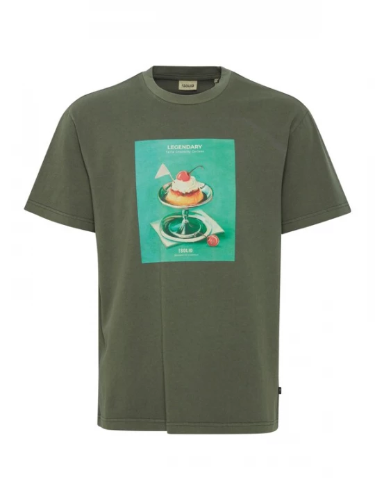 Foto van product !Solid Shirt 'Nong' turquoise / donkergroen / rood / wit