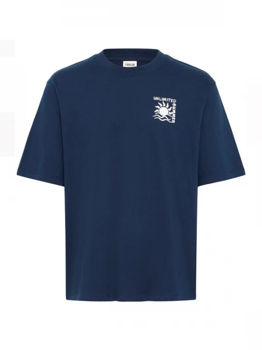 Foto van product !Solid Shirt 'ODANIEL' blauw / wit