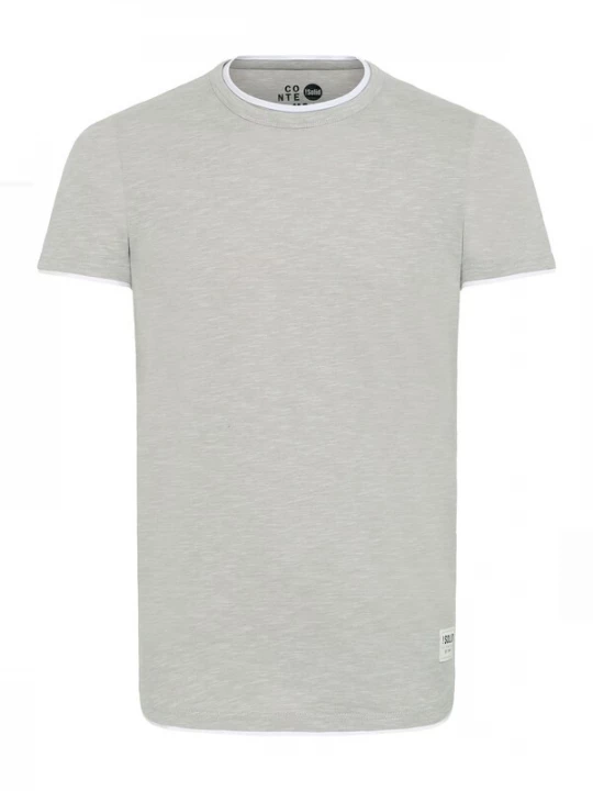 Foto van product !Solid Shirt 'Rigos' lichtgrijs / wit
