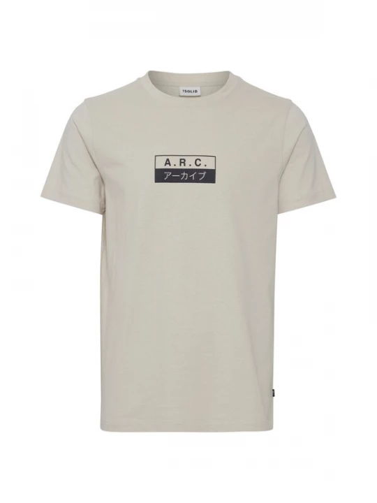Foto van product !Solid Shirt sand / zwart