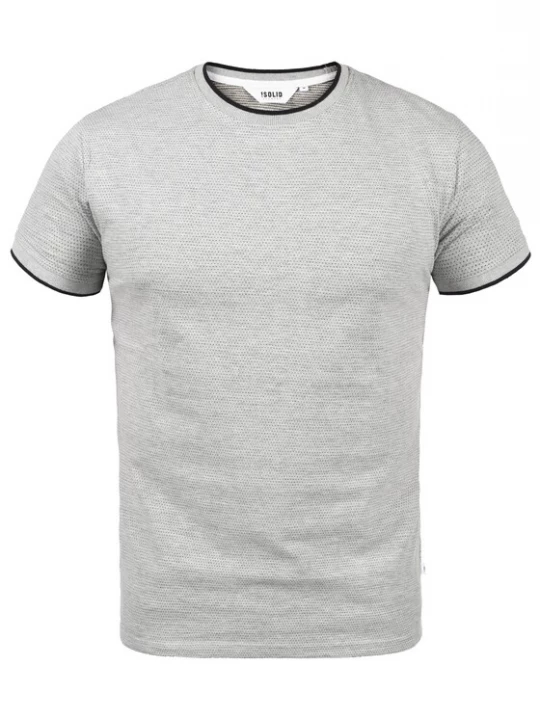 Foto van product !Solid Shirt 'Saul' lichtgrijs / zwart