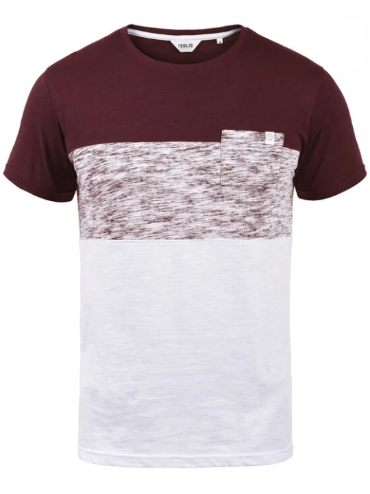Foto van product !Solid Shirt 'Sinor' bourgogne / wit