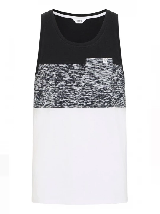 Foto van product !Solid Shirt 'Sion' grijs gemêleerd / zwart / wit