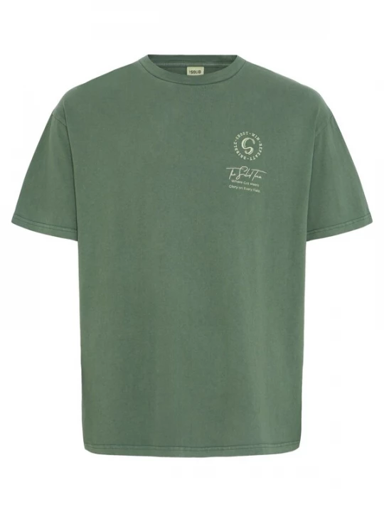 Foto van product !Solid Shirt 'Sullivan' groen / watermeloen rood / wit