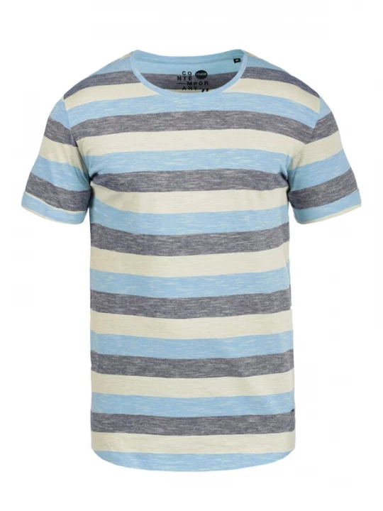 Foto van product !Solid Shirt 'Thicco' blauw / lichtgeel / grijs