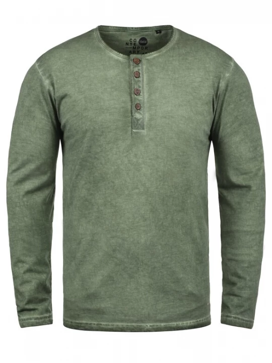 Foto van product !Solid Shirt 'Timur' groen gemêleerd