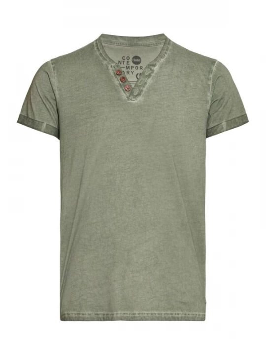 Foto van product !Solid Shirt 'Tino' groen gemêleerd