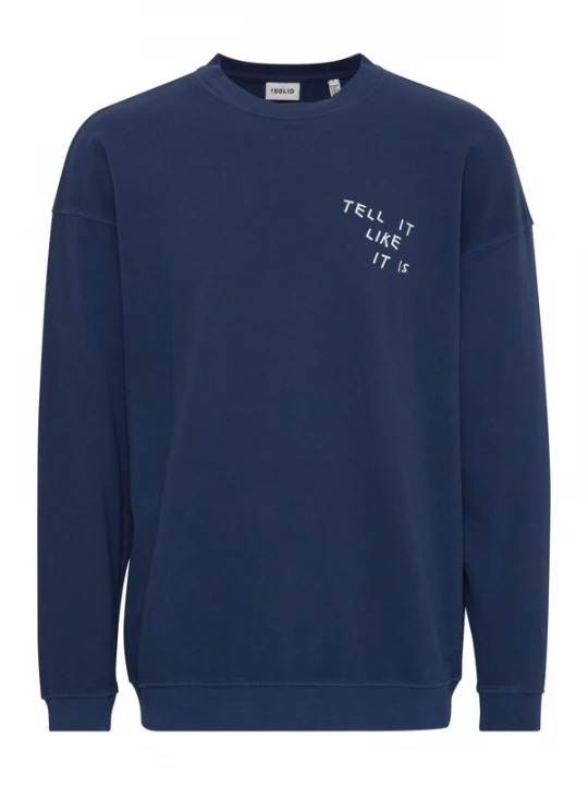 Foto van product !Solid Sweatshirt ' Ingvor ' navy / wit