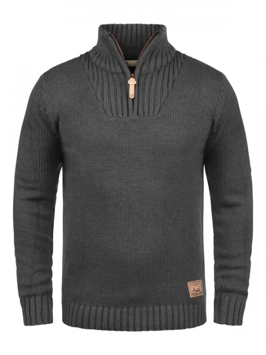 Foto van product !Solid Trui 'Petro' bruin / donkergrijs