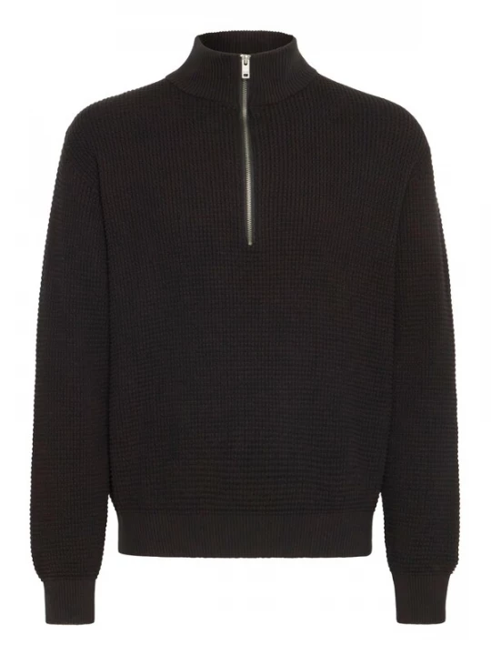 Foto van product !Solid Trui ' SDRIVER HALFZIP ' zwart