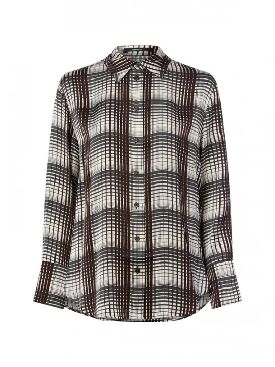 Foto van product Someday Blouse 'Zebecca ' bruin / offwhite