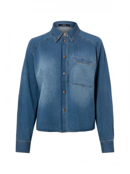 Foto van product Someday Blouse 'Zebru' blauw denim