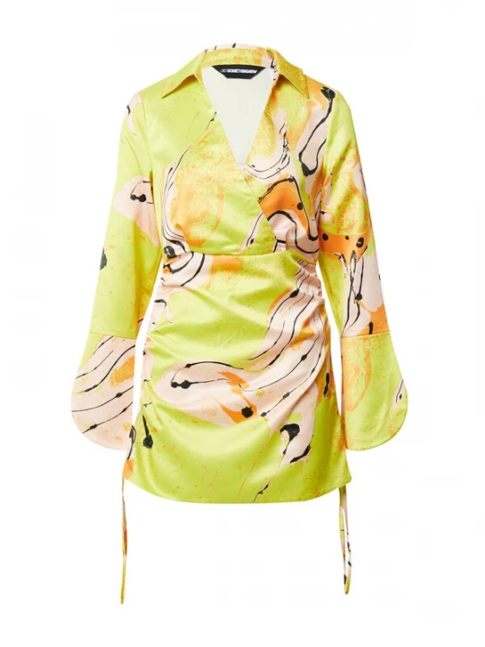 Foto van product SOMETHINGNEW Jurk geel / gemengde kleuren