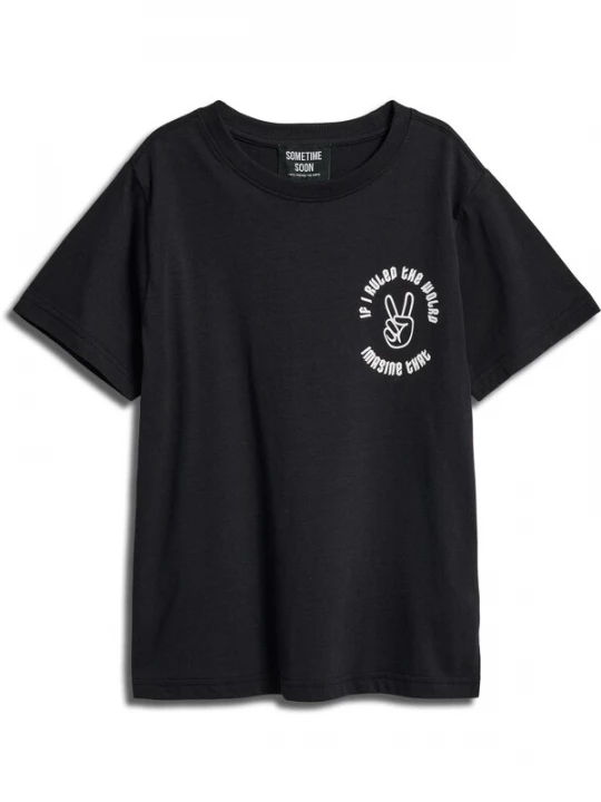 Foto van product SOMETIME SOON Shirt 'Crown' zwart / wit