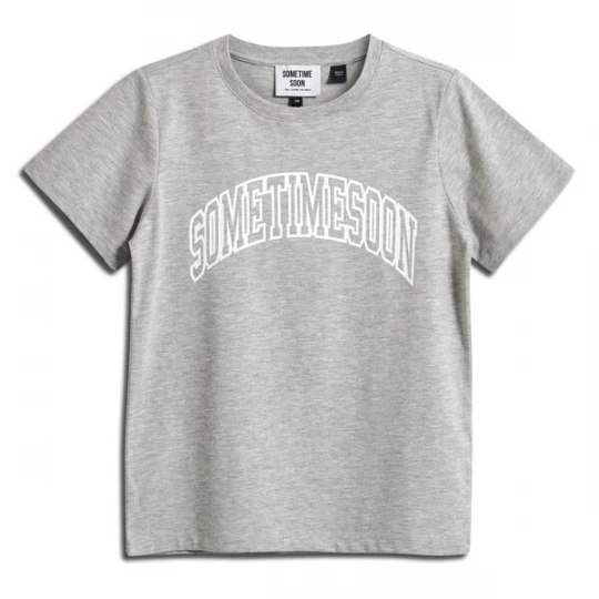 Foto van product SOMETIME SOON Shirt grijs gemêleerd / wit
