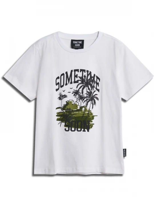 Foto van product SOMETIME SOON Shirt groen / spar / zwart / wit