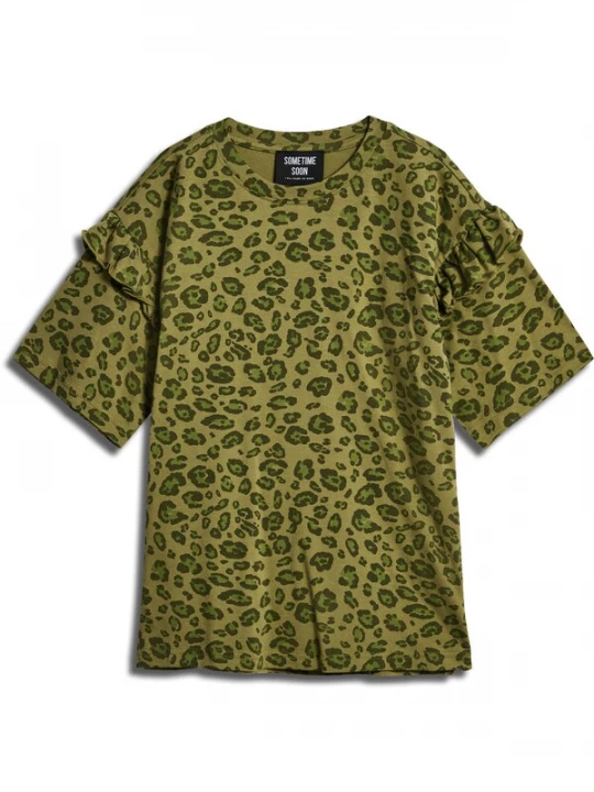 Foto van product SOMETIME SOON Shirt olijfgroen / donkergroen