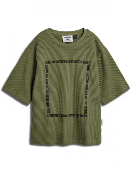 Foto van product SOMETIME SOON Shirt olijfgroen / zwart