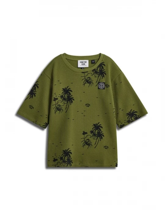 Foto van product SOMETIME SOON Shirt olijfgroen / zwart