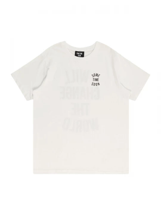 Foto van product SOMETIME SOON Shirt 'REVOLUTION' lichtgrijs / zwart / wit
