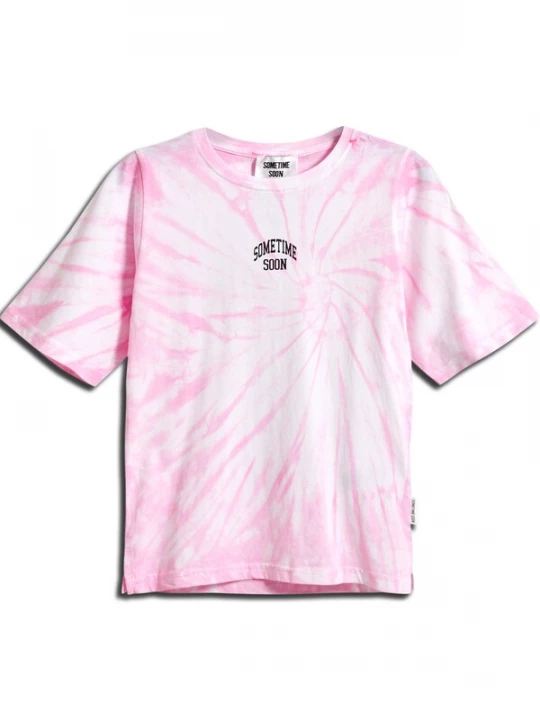 Foto van product SOMETIME SOON Shirt 'River' donkerbruin / fuchsia / wit