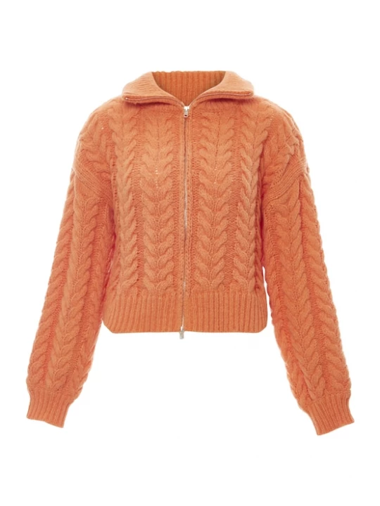 Foto van product Sookie Gebreid vest donkeroranje