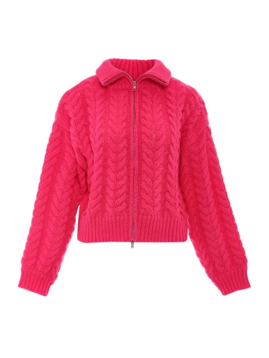 Foto van product Sookie Gebreid vest framboos