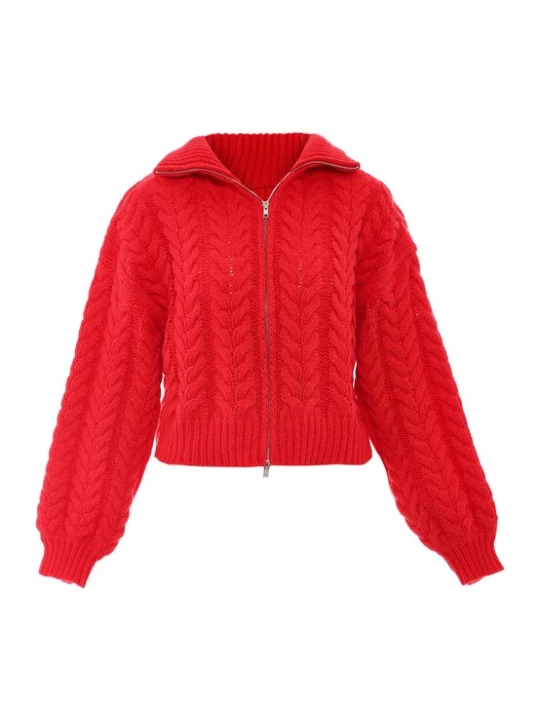 Foto van product Sookie Gebreid vest knalrood