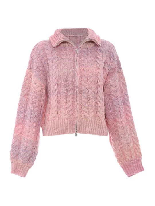 Foto van product Sookie Gebreid vest lila / rosa
