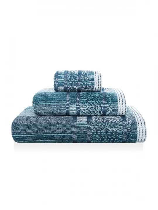 Foto van product Sorema Handdoek 'MAZE' blauw denim